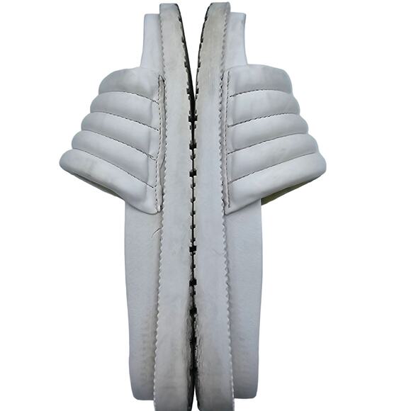 Steve Madden Womans size 10 Canny Puff Platform Slides Sandals in White Slip On - Picture 4 of 7